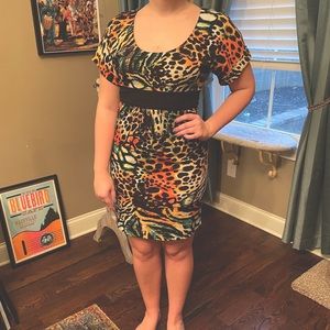 Muse Bright Leopard Dress